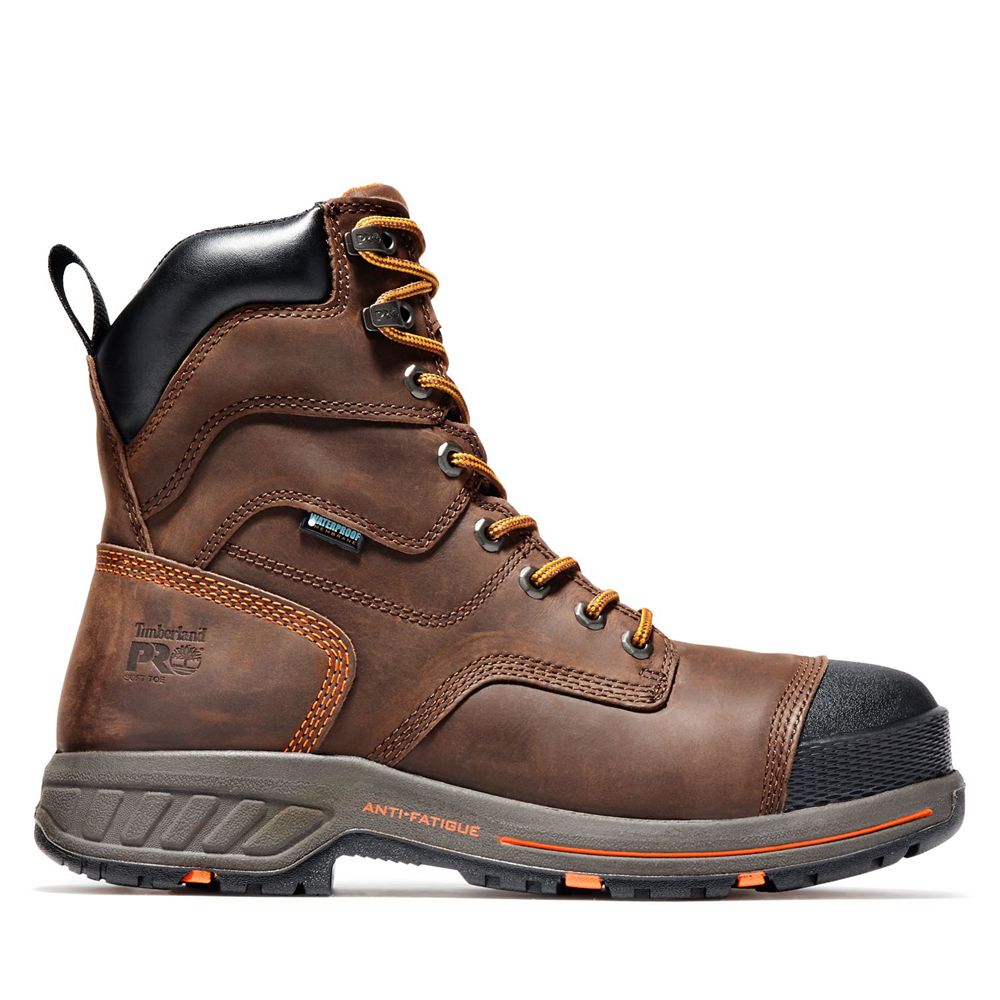 Timberland Mens Work Boots PRO® Helix HD 8" Soft Toe - Brown/Black - India OG2536490